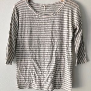 Gray striped lightweight everyday top